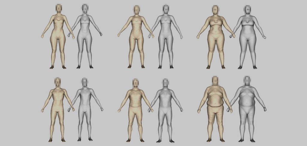Figuras humanas escaneadas en 3D
