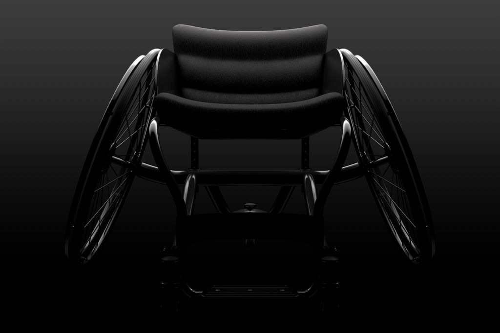 Fotografía de una silla de ruedas para deporte