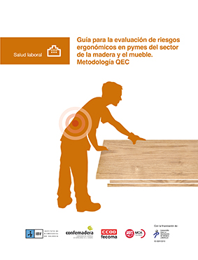 Portada de la Guía de Evaluación de riesgos laborables en pymes de sector de la madera y el mueble