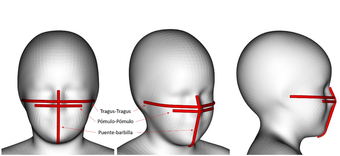 Imagen de la medición de una cabeza de niño mediante 3Dbody
