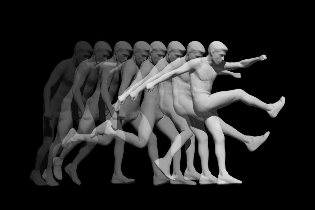 3D Men figure in movement